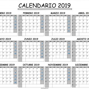 Calendario 2019 Excel