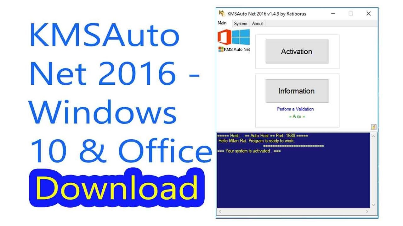 kmsauto activation for office 2016